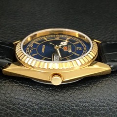 AUTOMATIC VINTAGE REFURBISHED SEIKO 5 6309A JAPAN MENS BLUE DIAL WATCH a443512-1