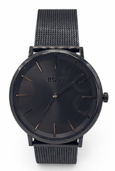 Hugo Boss Black Ion Plated Mesh Strap Watch Minimal Luxury Men 3 Bar