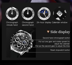 Waterproof Watch OLEVS Quartz Luxury Business Luminous Date Men’s Men Strap