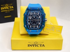 Invicta Racing Cyclone 48444 Blue Transparent Chronograph Watch 48.5mm