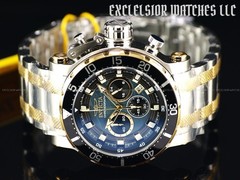 New Invicta Men’s 52mm Coalition Forces Quartz Chronograph Two Tone SS MOP Watch