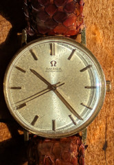 1963 Omega Watch Automatic Gold 34mm Cal 552 Speckled Sunburst Dial