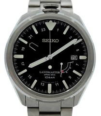 Seiko 46.5mm Landmaster Spring Drive Titanium Automatic 5R66-0AY0 Watch SBDB005!