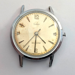 1965 TIMEX Viscount Self-Wind Men’s 35mm INCOMPLETE Watch Movement Parts Repair