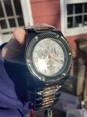 Swiss Legend Throttle Chronograph Black/Rose Gold Watch SL-40025-RB-22 NOS FULL
