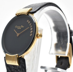 [Near MINT] Christian Dior Bagheera 46.153 Black Dial Quartz Women’s Watch