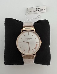 New Coach Women’s Perry Rose Gold Watch 14503576 With Box And Tags