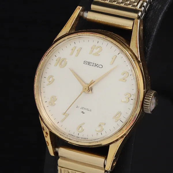 Working Seiko 1104-0031 Manual Winding Silver Dial 21 Jewels Ladies Watch KRH 20