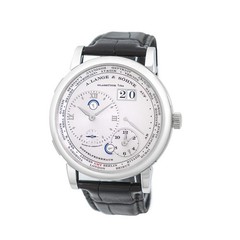 A. Lange & Sohne 42mm Platinum Lange 1 Time Zone World 116.025 Box Warranty 2006