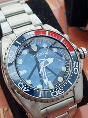 Seiko ska Scuba Divers 200m Kinetic Prospex SKA369 5M62 in Red Blue