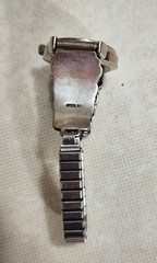 Sterling Southwest Wrist Watch with Sterling Silver and Onyx Band Tips