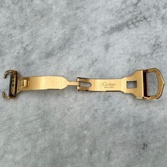 Cartier D-Buckle 14mm Gold Stainless Steel Watch Clasp Japan 071221