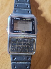 VTG CASIO Digital Watch DBC-610 Men Silver Calculator Alarm Chrono