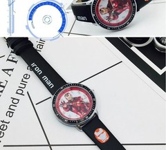 Kids Superhero Watch Spider Hero Hulk PU Leather Strap Boys Wrist Watch
