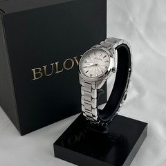 Bulova 96P219 Diamond Lady Sutton Silver Dial 28mm Women’s Quartz Watch-New