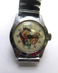 THE FLINTSTONES Fred & Pebbles WRIST WATCH 1964 Hanna Barbera