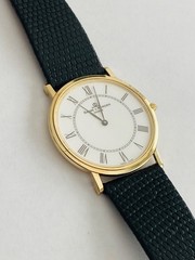 Baume & Mercier 14K Solid Gold Dress Men’s Quartz Watch W/Box – REF. 95605