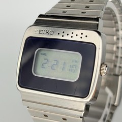 SEIKO LC Digital B137-4020 Quartz Watch Silver Bracelet With Box