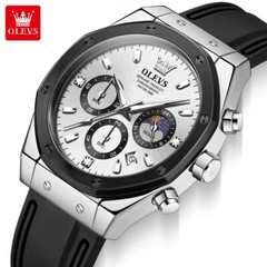 OLEVS Watch Men Quartz Waterproof Luminous Men’s Luxury Business Date Strap