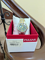 Pulsar PXH172 Men’s Black Dial Two-Tone Stainless Steel Dress Quartz Watch