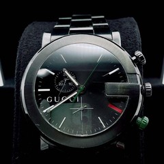 GUCCI Watch YA101331 G-Chrono mens Quartz Stainless Steel Black