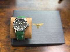 Big Pilot style Watch Swiss made ETA 6498 movement handmade Strap