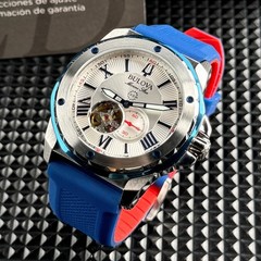 Bulova Marine Star Automatic Silver white Dial 98A225 Men’s Watch 45mm