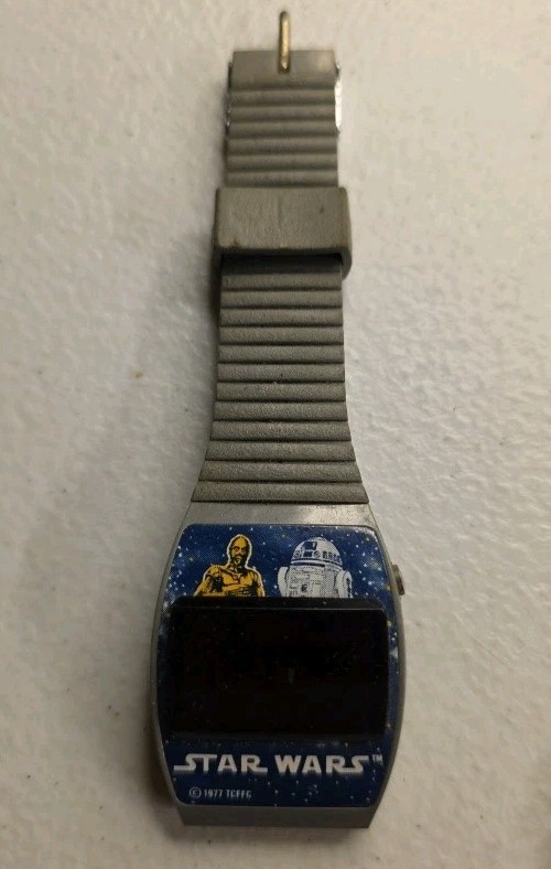 1977 Star Wars TI LED Digital Watch C-3PO R2-D2 Non Working Display Vintage