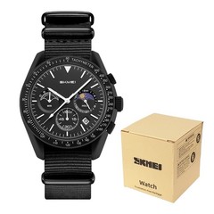 SKMEI 9392 Men Quartz Watch Chronograph Nylon Strap Luminous Tachymeter Date