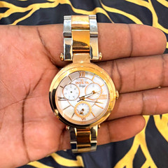 Invicta Angel Women’s Two-Tone Gold/Silver Bracelet Watch White Dial Quartz