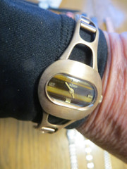 NOS 1960’s Mod LeJour Sample Ladies Watch Tiger’s Eye Dial Swiss Mechanical Move