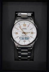 CASIO WAVE CEPTOR WVA-M630D-7A2JF Tough Solar Atomic Radio White Dial Men Watch