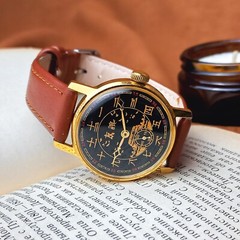 Pobeda Soviet Wristwatch Chinese Character USSR Vintage Mechanical Men’s Watch
