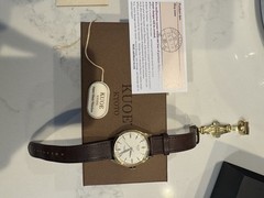KUOE KYOTO Royal Smith Automatic 35mm Gold Case White Dial Brown Leather Box