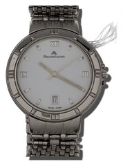 MAURICE LACROIX Watch White Silver 95472 Authentic Men H:1.65” W:1.46” 2610