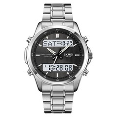 SKMEI Dual Analogue Digital Watch Stainless Steel Date CHRONO Sport Men Watches