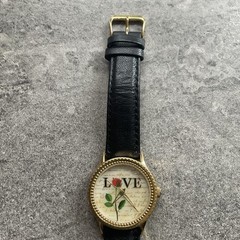Vntg Arjang & Co. Stamp Series Womens Watch USPS “Love” Rose Stamp Dial Bin Z