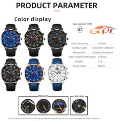 Men’s Classic Analog Quartz Watch with PU Leather Strap – Perfect Gift for Him