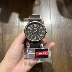 Timex Weekender Collection Leather Nato Style Slip Thru Strap