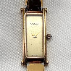 Gucci 1500L Vintage Quartz Gold Dial Bangle Watch 12mm Wrist 16.0cm