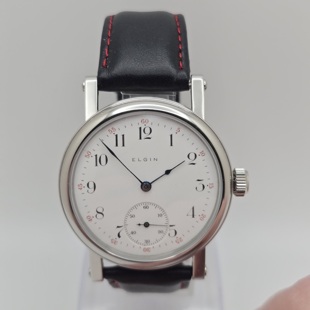 Custom-Built “Antique-Mod” Marriage-Watch – 40mm 1919 Elgin Classic Arabic