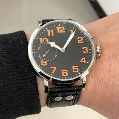 46mm Big Dial ST3600 Watch CN 6497 Movement Mechanical Men’s Watch Luxurious Gif