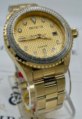 Invicta Elite Diamond 0.76 Carat Diamond Unisex Watch – 38mm, Gold (48777)