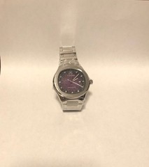 IceTime 42mm Hollywood Purple Textured Dial Steel Men’s Watch 0.10ct Diamond