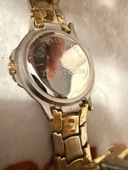 Beverly Hills Yacht Club unisex watch -Gold Dial Silver Band New Battery – Runs