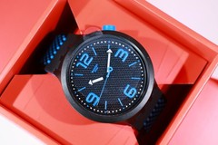 NEW Limited Swiss Swatch BIG BOLD BBBLUE Black And Blue 47mm Watch SO27B101 Lumi