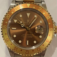 ROLEX GMT-Master II 16713 Root Beer Steel Yellow Gold 2002 with box