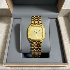 LONGINES Vintage Gold Square Watch 18.5cm 7.28in Wrist Size Japan Rare Working