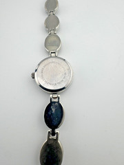 Boho Ladies Bracelet Watch Multi-Color Cabochon Stone Mother of Pearl Dial