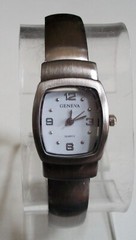 Women’s hematite black & rose gold finish bangle cuff fashion casual watch